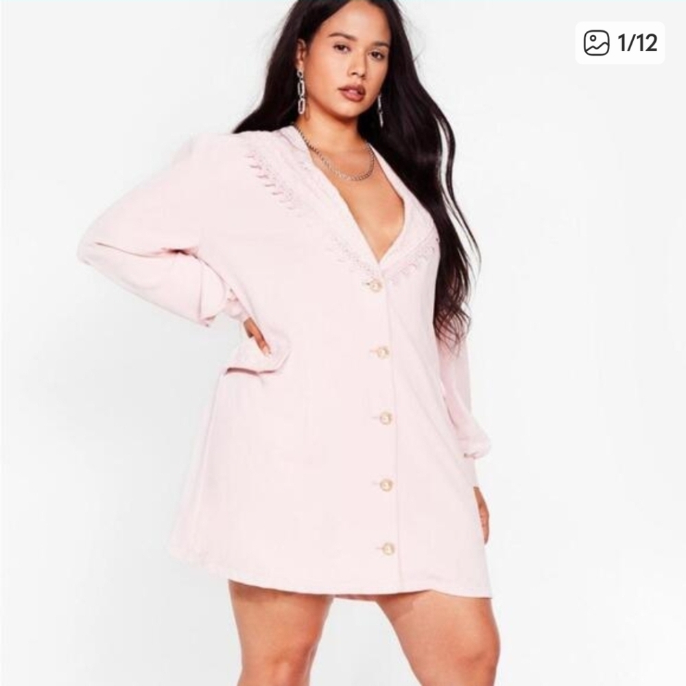 Pretty In Pink Button-Down Dress